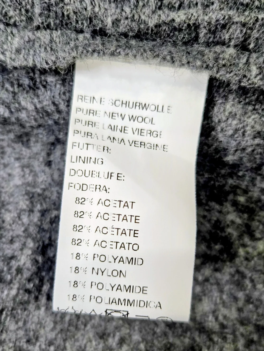 Geiger Austria Women’s Sz 18 Gray Pure New Wool Coat Plus Size - Picture 4 of 12
